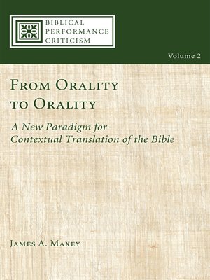 cover image of From Orality to Orality